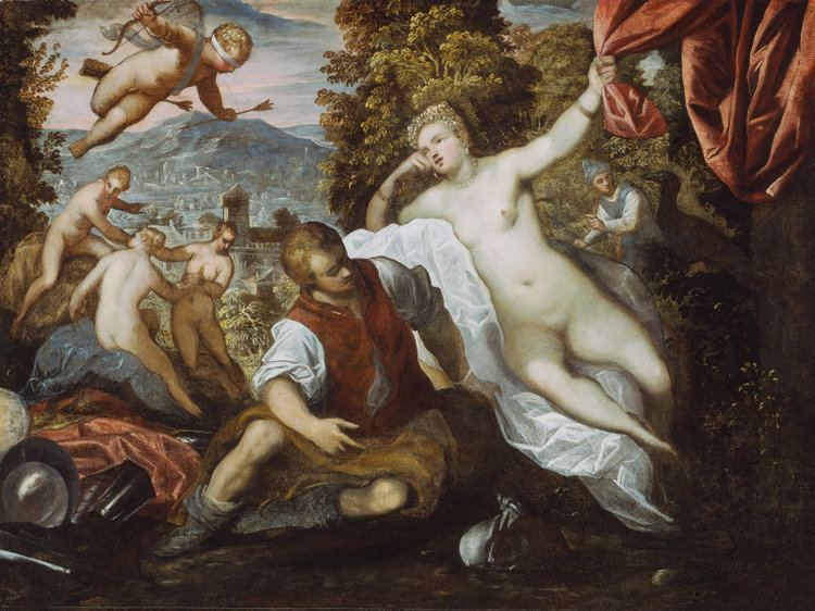 Domenico Tintoretto Venus and Mars with Cupid and the Three Graces in a