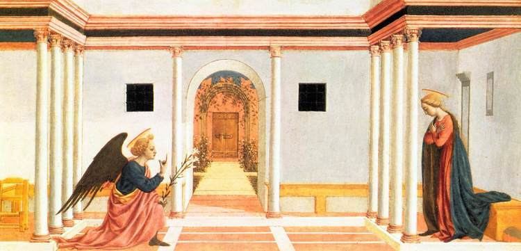 Domenico Veneziano Annunciation predella 3 by DOMENICO VENEZIANO