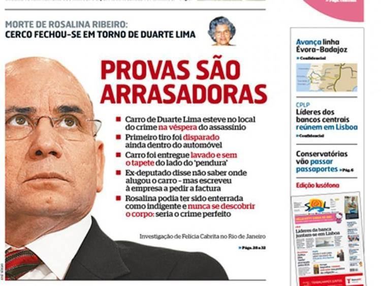 Domingos Duarte Lima Relatrio final da Polcia brasileira aponta Duarte Lima como