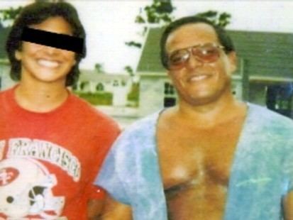 Dominick Montiglio smiling and wearing shades and blue shirt while beside him is a man smiling and wearing orange printed shirt