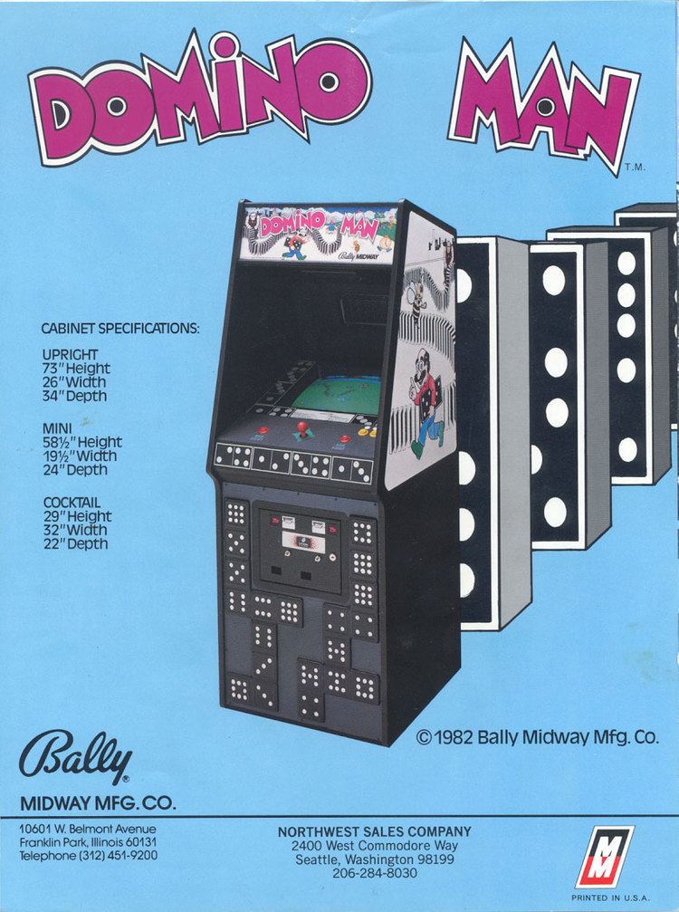 Domino Man The Arcade Flyer Archive Video Game Flyers Domino Man BallyMidway