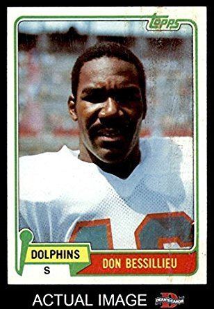 Don Bessillieu Amazoncom 1981 Topps 63 Don Bessillieu Miami Dolphins Football