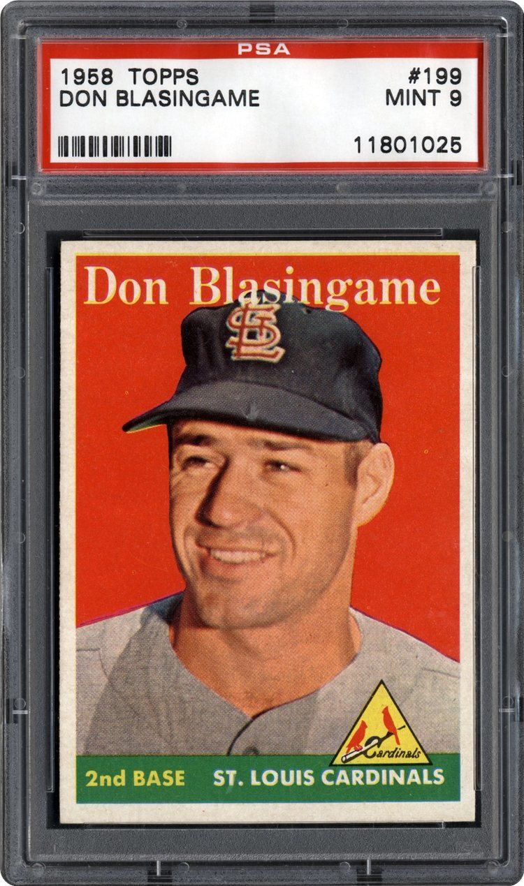 Don Blasingame 1958 Topps Don Blasingame PSA CardFacts
