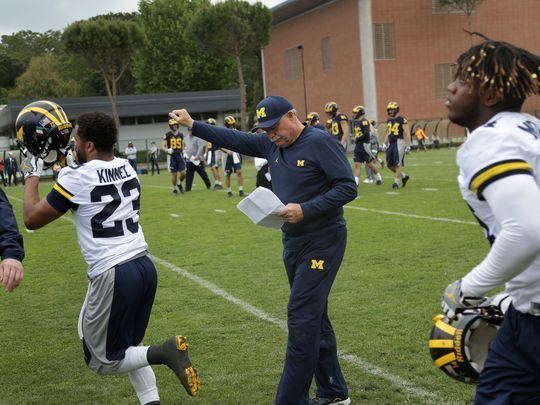 Don Brown (American football coach) UMs defensive coordinator Don Brown excited to gain Harris Hawkins
