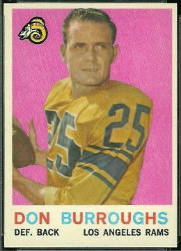 Don Burroughs wwwfootballcardgallerycom1959Topps59DonBurr