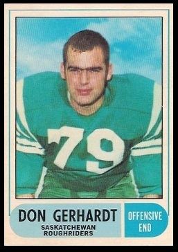 Don Gerhardt Don Gerhardt 1968 OPeeChee CFL 99 Vintage Football Card Gallery
