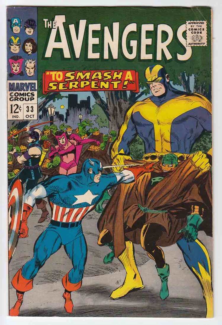 Don Heck AVENGERS 33 SERPENT Stan Lee DON HECK 1966 Marvel NICE