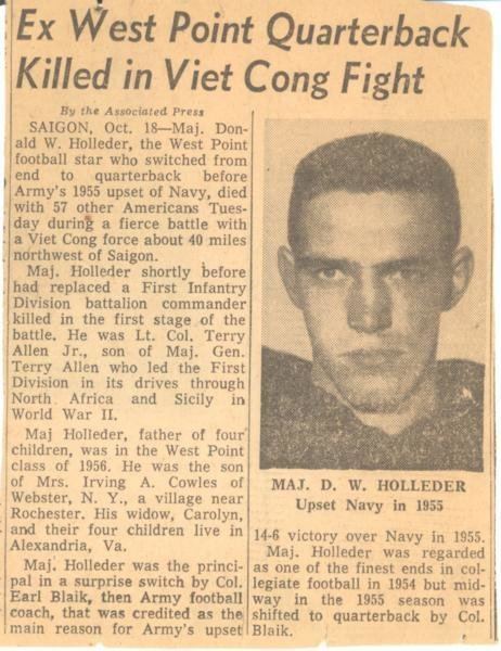 Don Holleder Virtual Vietnam Veterans Wall of Faces DONALD W HOLLEDER ARMY