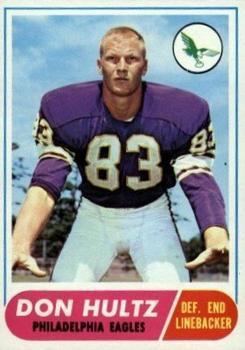 Don Hultz 6 Don Hultz Philadelphia Eagles 1968 Topps Football Cards