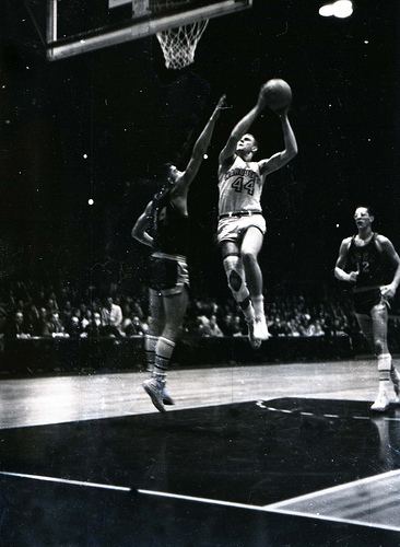 Don Kojis Don Kojis attempts a layup during a game against South