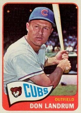 Don Landrum 1965 Topps Don Landrum 596 Baseball Card Value Price Guide