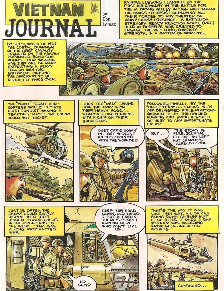 Don Lomax Vietnam Journal A comic series by Don Lomax Armchair