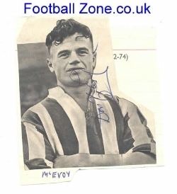 Don McEvoy Sheffield Wednesday Don McEvoy Autograph 1950s Signed Football