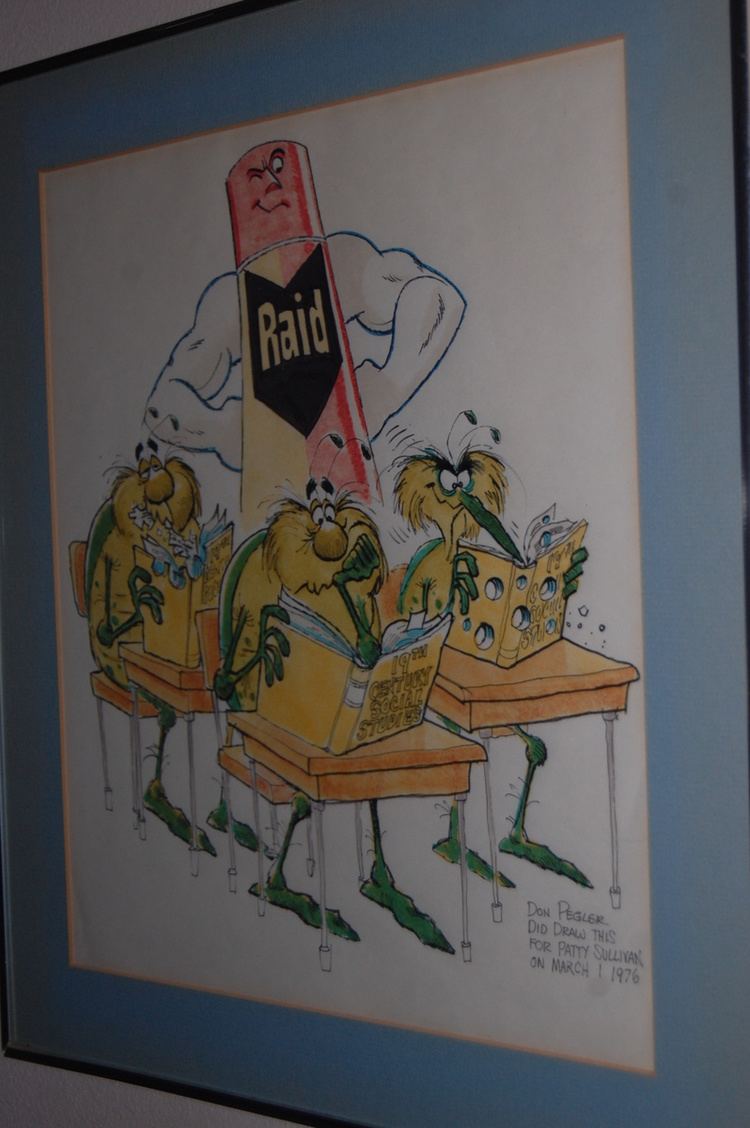 Don Pegler Original one of a kind Raid bug drawing by Don Pegler Collectors