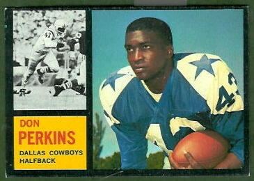 Don Perkins Don Perkins rookie card 1962 Topps 41 Vintage