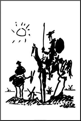 Don Quixote (Picasso) Don Quixote Mounted Print by Pablo Picasso at AllPosterscom
