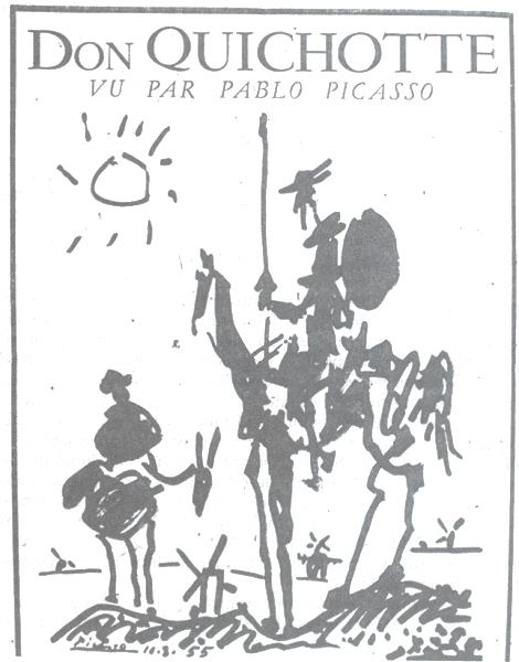 Don Quixote (Picasso) A Possible Source for Picasso39s Drawing of Don Quixote by A G Lo R