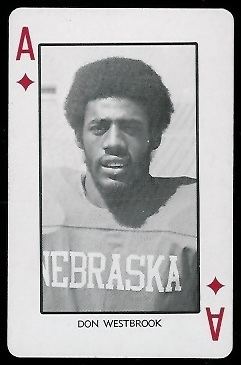 Don Westbrook Don Westbrook 1974 Nebraska Playing Cards 1D Vintage Football