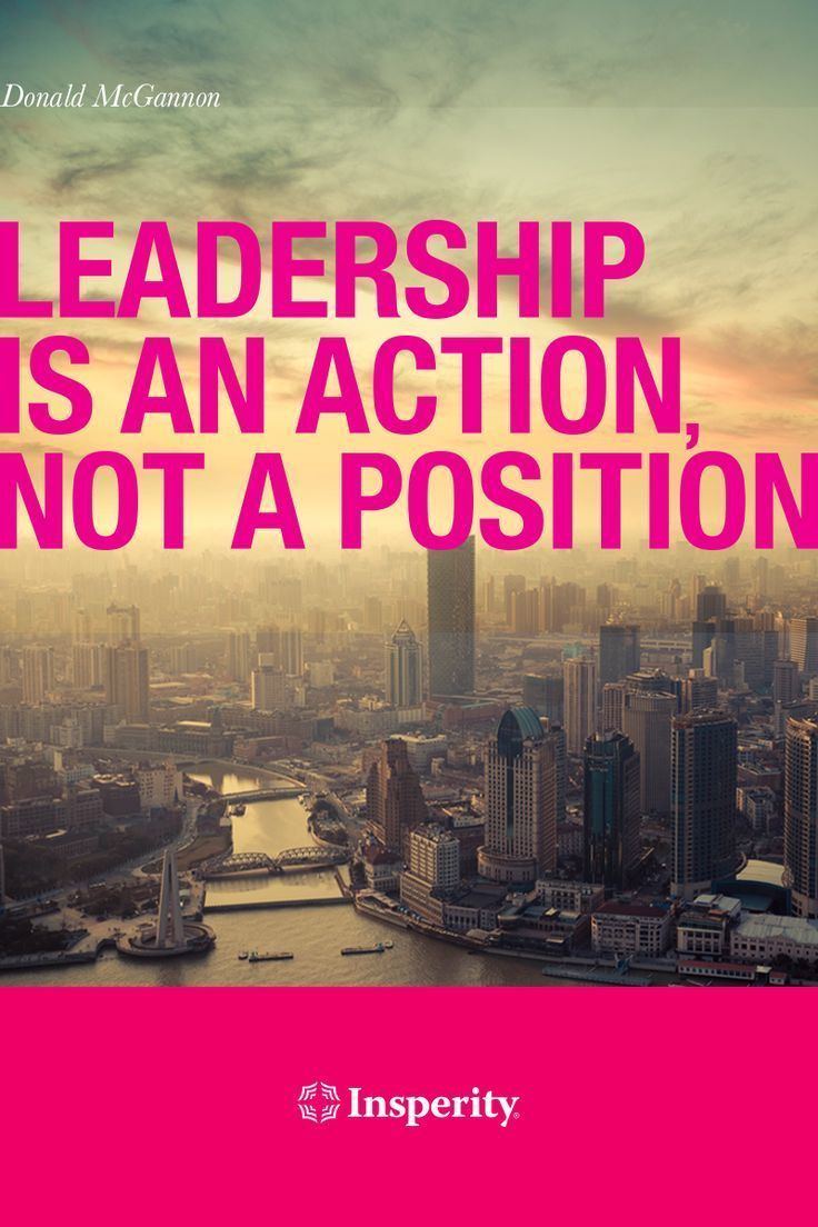Donald McGannon Leadership is an action not a position Donald McGannon