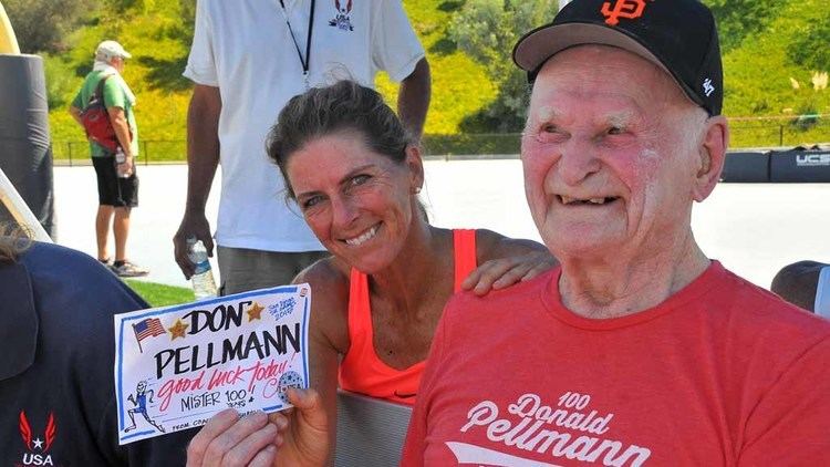 Donald Pellmann Centenrio estabelece o novo recorde do Mundo dos 100