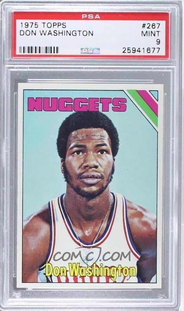 Donald Washington (basketball) 197576 Topps Base 267 Donald Washington PSA 9 COMC Card