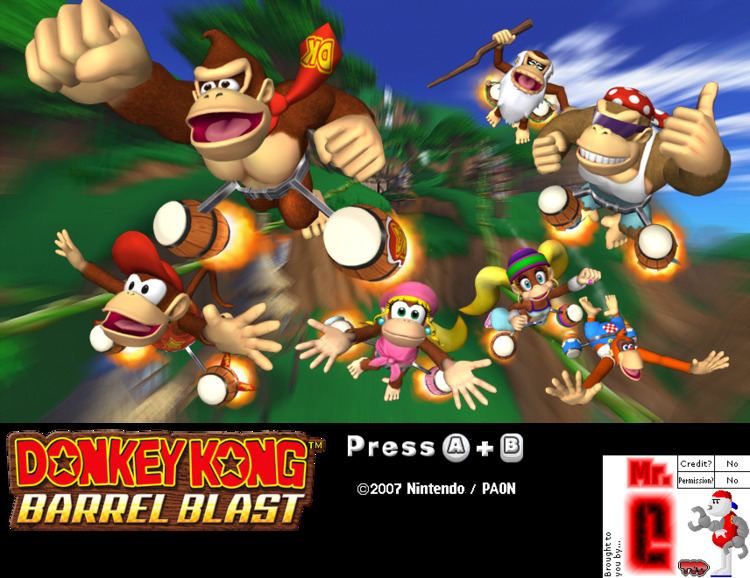 Donkey Kong Barrel Blast Wii Donkey Kong Barrel Blast Title Screen The Spriters Resource