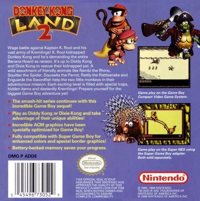 Donkey Kong Land 2 Donkey Kong Land 2 Box Shot for Game Boy GameFAQs