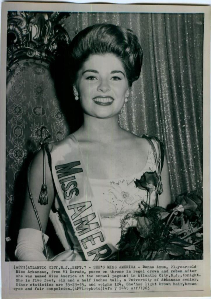 Donna Axum Donna Axum Miss America 1964 Miss America Pinterest