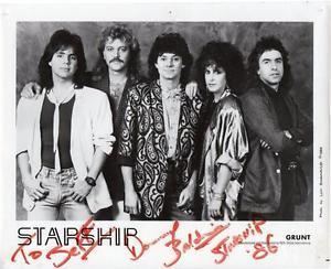 Donny Baldwin JEFFERSON STARSHIP DONNY BALDWIN Signed 8 by 10 Photo DRUMMER 1986