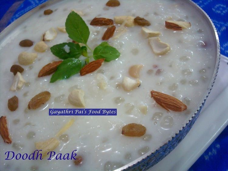 Doodhpak Gayathri Pai39s Food Bytes Doodh Pak Rice And Sabudana Kheer