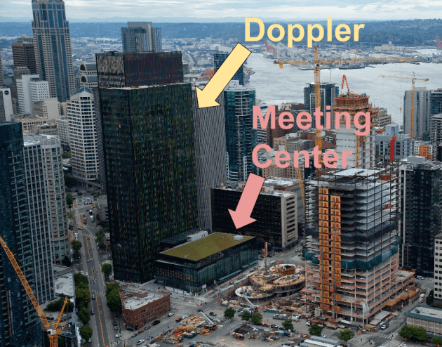 Doppler (building) Amazon launches new era with opening of first tower at new Seattle