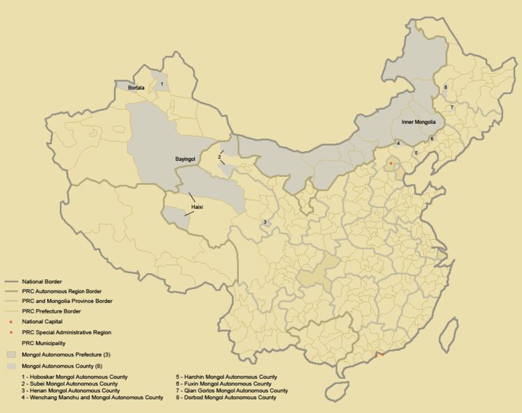 Dorbod Mongol Autonomous County