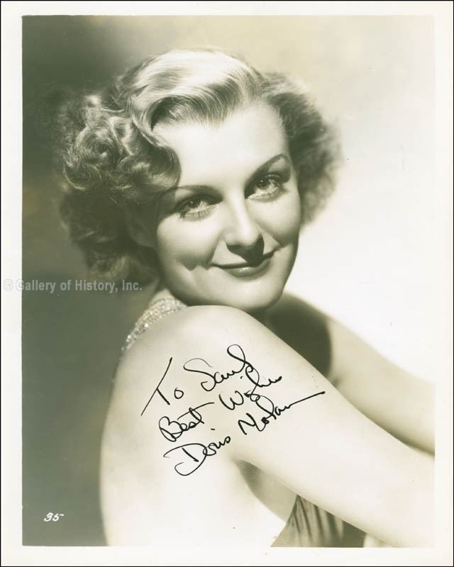 Doris Nolan Doris Nolan Inscribed Photograph Signed Circa 1936 Autographs