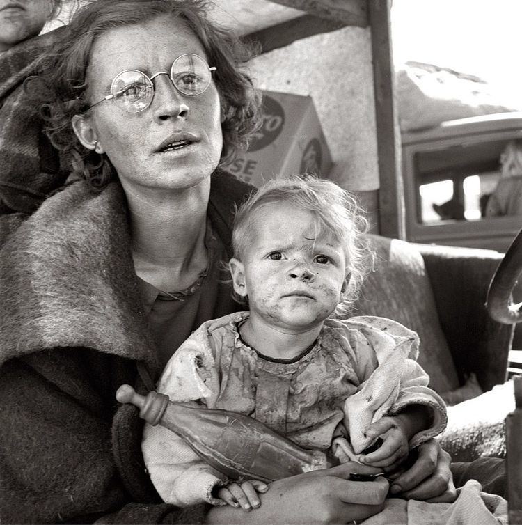Dorothea Lange Dorothea Lange On the road with her family one month from South