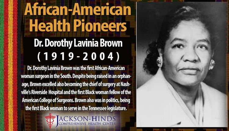 Dorothy Lavinia Brown Dr Dorothy Lavinia Brown JacksonHinds Comprehensive Health Center