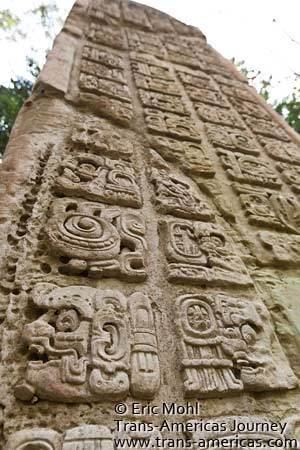 Dos Pilas Stelae at El Ceibal and Dos Pilas Mayan sites in Guatemala