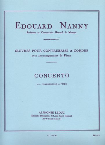 Édouard Nanny Sheet music for double bass Edouard Nanny Concerto Contrebasse