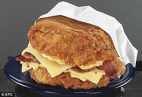 Double Down (sandwich) KFC39s Double Down chicken sandwich with no bread unveiled Daily