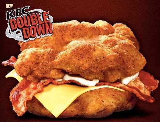 Double Down (sandwich) Back KFC Double Down Nutrition Facts