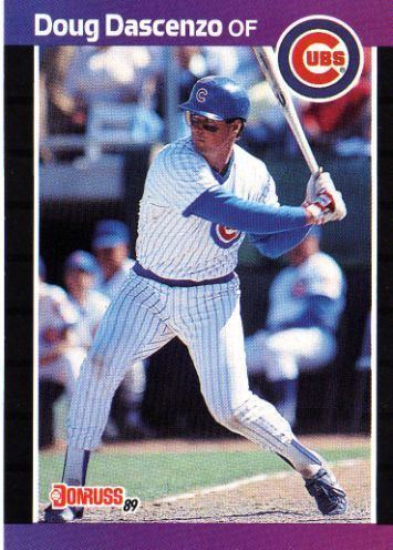 Doug Dascenzo CHICAGO CUBS Doug Dascenzo 491 DONRUSS 1989 MLB Baseball Trading Card