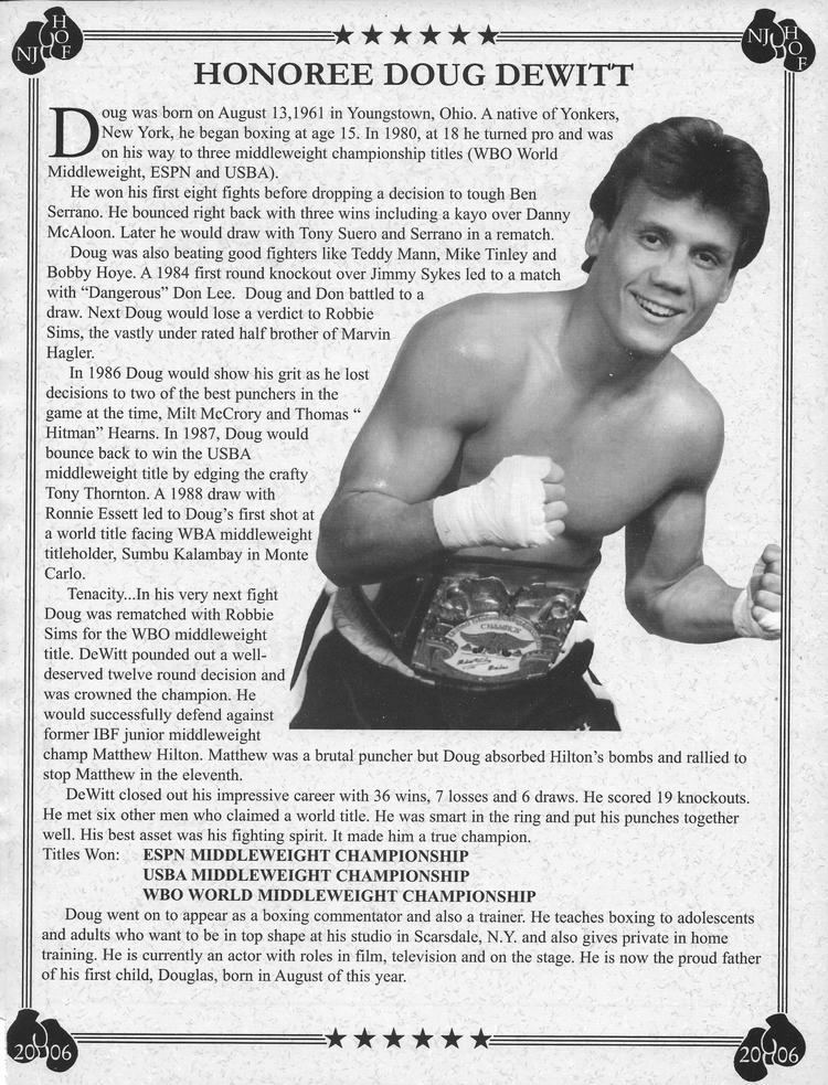 Doug DeWitt DOUG DEWITT New Jersey Boxing Hall of Fame