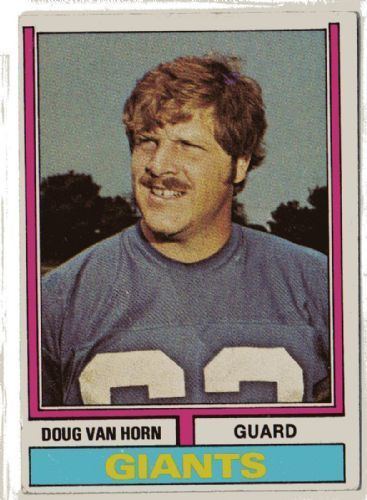 Doug Van Horn NEW YORK GIANTS Doug Van Horn 507 TOPPS 1974 NFL American Football