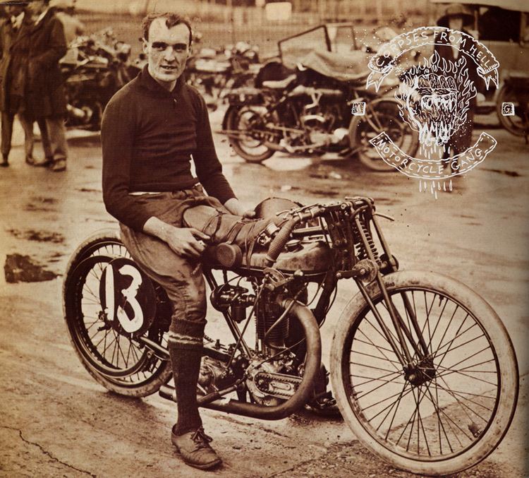 Dougal Marchant Dougal Marchant on his 350cc Chater Lea at Brooklands in 1923