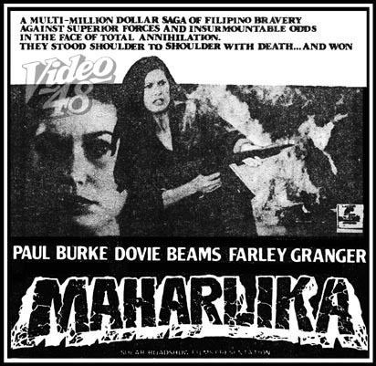 The movie poster of "Maharlika" featuring Dovie Beams as Isabella
