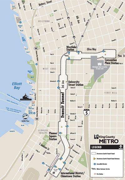 Seattle Bus Tunnel Map