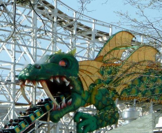 Dragon Coaster (Playland) Rye Playland Dragon Coaster back in the day Pinterest