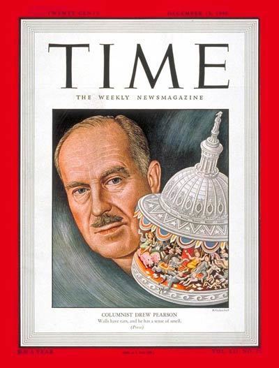 Drew Pearson (journalist) TIME Magazine Cover Drew Pearson Dec 13 1948