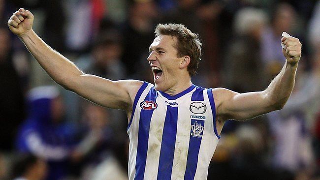 Drew Petrie North Melbourne forward Drew Petrie boots seven to sink