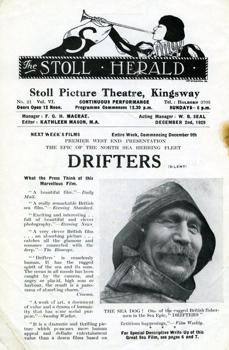 Drifters (1929 film) Drifters at the Hippodrome Silent Film Festival University of