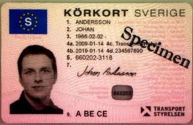 Driving licence in Sweden